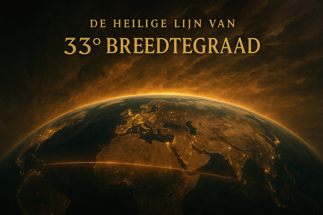 De Heilige Lijn van 33° Breedtegraad  Een verborgen wereldas die door religies, oude beschavingen en moderne machtspunten loopt.